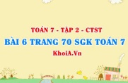 Bài 6 trang 70 SGK Toán 7 Tập 2 Chân trời sáng tạo